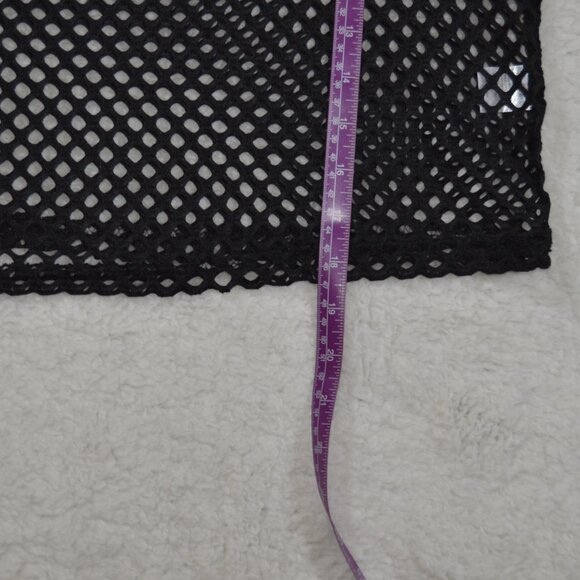 amazon black fishnet crop top M - Picture 6 of 10